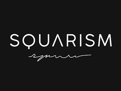 Squarism Logo black brand cloth fashion logo squarism white