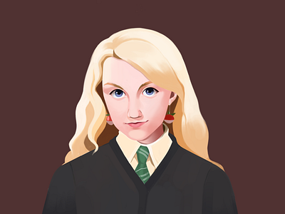 Luna Lovegood 2d blue eyes character concept art deathly hallows game game art half moon harry potter hogwarts hogwarts faculties j. k. rowling luna lovegood magic magician my style slytherin the magic wand the sorceress thestral