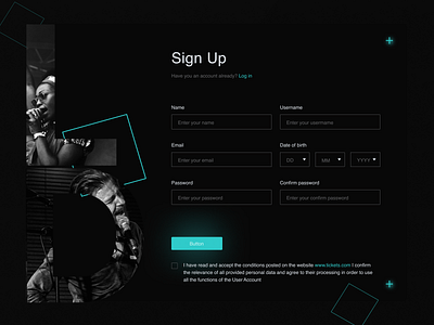 Registration form design ui ux web