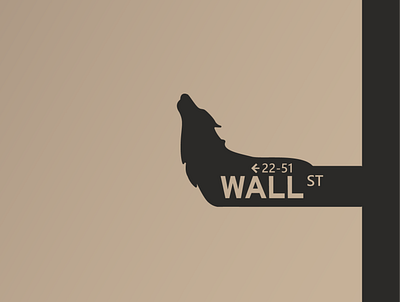 The Wolf of Wall Street design dribbble dribbble weekly warm up flatdesign graphic design illustration illustrator logo vector wallstreet wolf