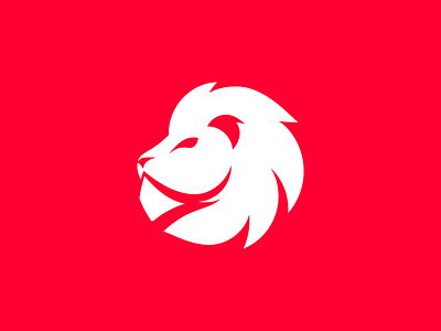 Lion logo animal logo animal logos branding clean design designer gaming grid lion lion logo logo red simple vector