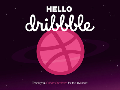 Hello, dribbble! design first first post first shot firstshot flat illustration illustrator logo typography vector