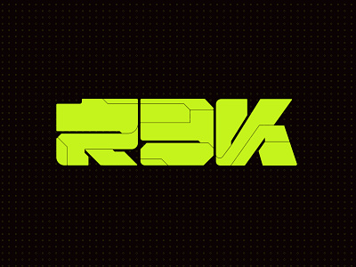 rdk WIP 80s style clean design designer logo neon rgb simple tipography type typeface typography vector