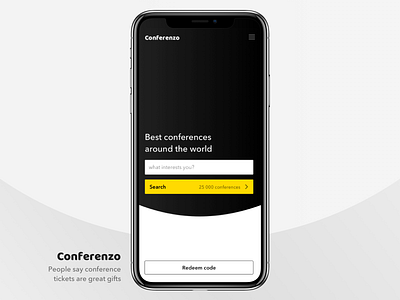 Mobile App — Conference Ecommerce / Welcome Screen agency app app concept book concept conference creative design e commerce experience flat ios minimal mobile mobile app tickets ui ui design ux design web