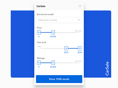 Mobile App — Auto Ecommerce / Filter Selection agency app auto branding car clean concept creative design dribbble ecommerce marketplace mobile web website