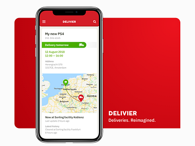 Delivier — delivery track mobile app / Details page