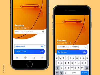 Autooza — Welcome screen agency app app concept auto car app concept concept app dealer design ecommerce marketplace minimal mobile orange ui ux design ux design