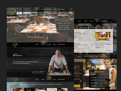 knife & fork design photoshop psd restaurant restaurent website ui web design webdesign website