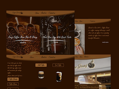 cofee beans branding coffee coffee beans coffee shop design photoshop psd ui web website website design websites