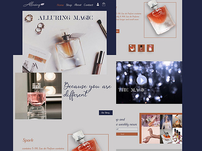 Alluring perfume branding design perfume photoshop psd ui ux web web design webdesign website