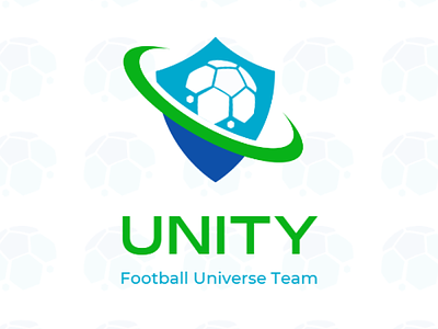 Unity global football team badge ball blue branding football global green logo team universal vector