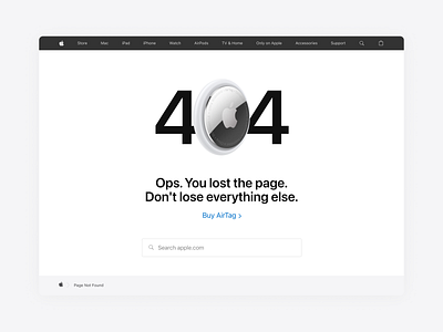 Apple 404 Page - Daily UI #008