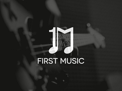 First Music branding design icon illustration logo vector