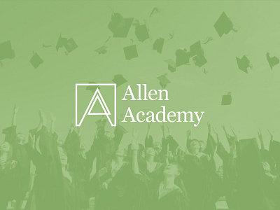 Allen Academy branding college design icon illustration logo vector