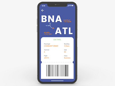 Boarding Pass // Daily UI 24