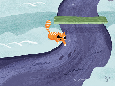 Fishing Cat cat illustration