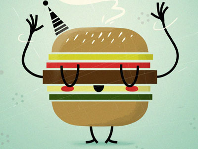 Burgerer burger food illustration spacedown