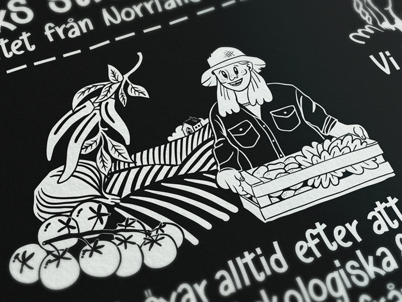 Farmer girl - Bastardburgers food farmer illustration