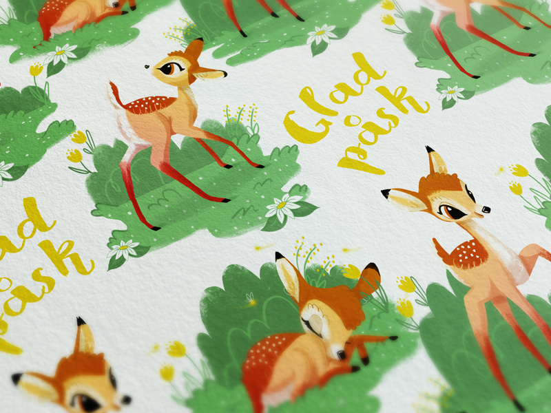 Easter Pattern bambi illustration pattern design pattern easter