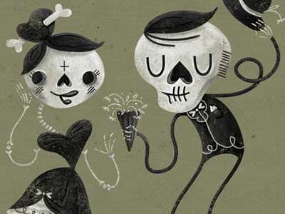 Happy Halloween halloween illustration love skulls spacedown