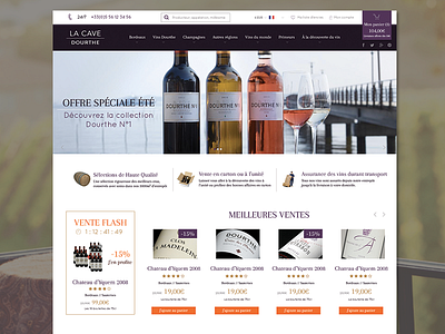 Cave Dourthe e commerce france market webdesign wine workexperience