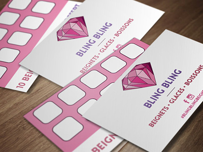 Carte de fidélité - Bling Bling brand carte design logo print