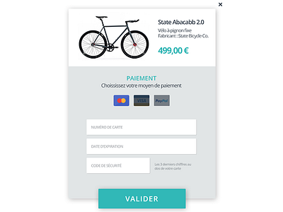 DailyUI - 002 French Credit Card Checkout