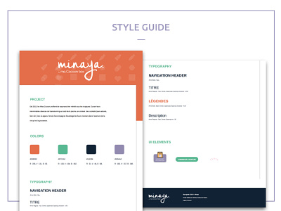Minaya Style Guide baby brand design school student styleguide ui uikit web