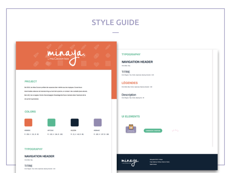 Minaya Style Guide by Fabien Cangini on Dribbble