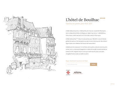 Landing page - Hôtel De Bouilhac