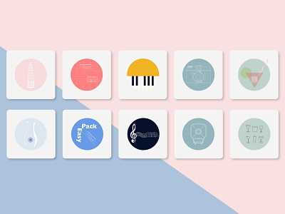 Delightful Icons color design icon illustration minimal ui visual design