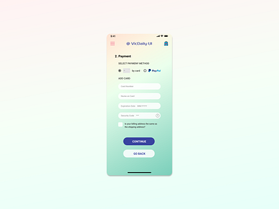 Daily UI Design - Card Payment Page dailyui design minimal payment ui visual design