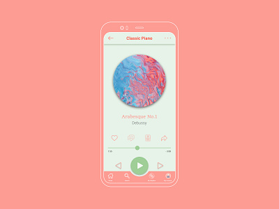 Daily UI #007 - Music Player android color dailyui design materialdesign mobile music player ui visual design