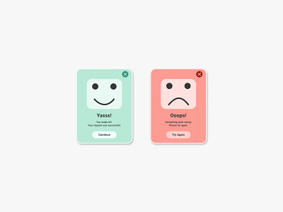 Daily UI #009 - Pop up Message color dailyui delightful error message face minimal popup window ui visual design