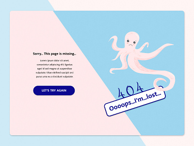 Daily UI #011 - 404 Page 404page animation color dailyui delightful illustration minimal ui visual design webdesign