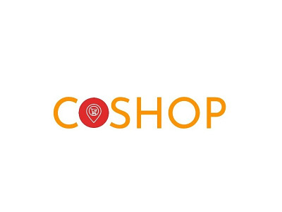 CoShop Shopping Delivery Logo cart logo orange red shop logo shopping shopping logo