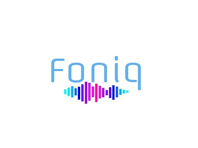 Foniq Music Logo blue logo music music logo music player logo pink purple teal