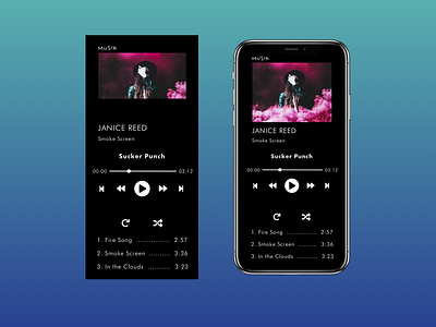 Music App daily ui dailyui dailyui 009 mobile music music app music player