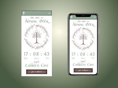 Countdown countdown countdown timer daily ui dailyui dailyui 014 fantasy lord of the rings mobile timer tolkien