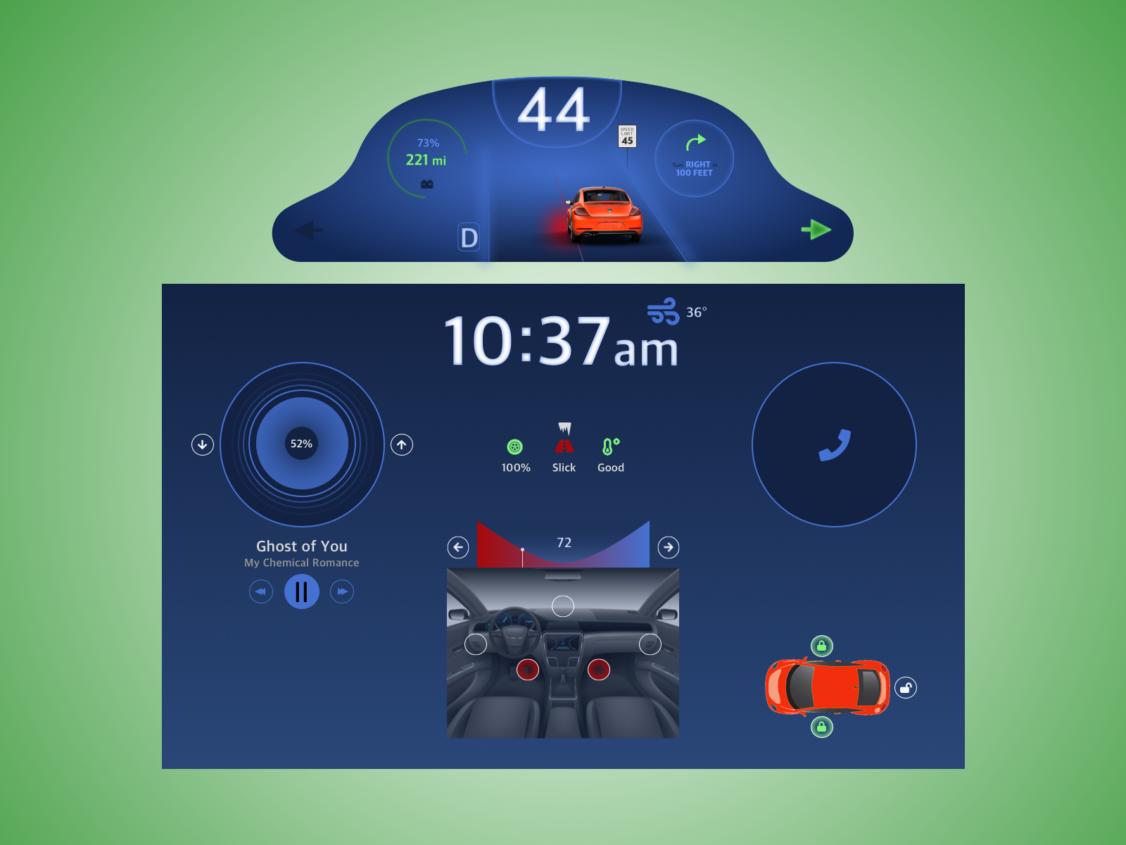 Car Interface by Cortney Thomas on Dribbble