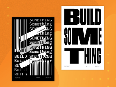 Build Something - Kinetic Posters 007 & 008 after effects animation design kinetic poster poster type poster
