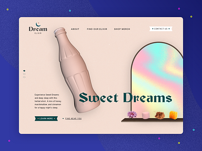 3D Challenge: Dreams 3d c4d challenge cinema 4d dreams homepage inspiration practice webdesign