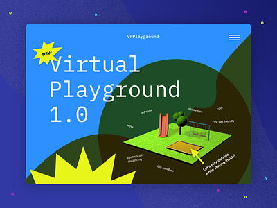 3D Challenge: Playground 3d bright c4d cinema 4d cute design challenge homepage playground practice web design website workshop