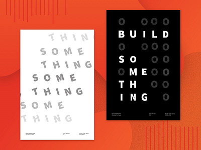 Build Something - Kinetic Posters 013 & 014 after effects animation expressions kinetic type poster type poster