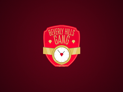 Beverly Hills Gang Logo Design beverly hills design gang juan abad logo logo design red sign watch