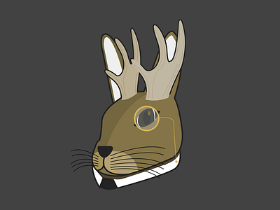 UrbanJackalope classy jackalope logo mascot urbanjackalope vector