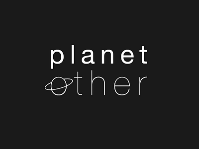 PlanetOther Logo Design black logo minimal minimalism planet planetother space white
