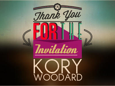 Thank You Kory Woodard
