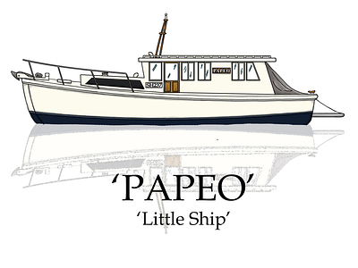 Papeo Portrait boat illustration portrait