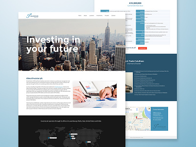 Investar Group - Landing Page company finance fold header investar investments landing landing page location map photo website